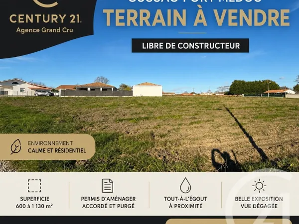 Terrain 843 m²