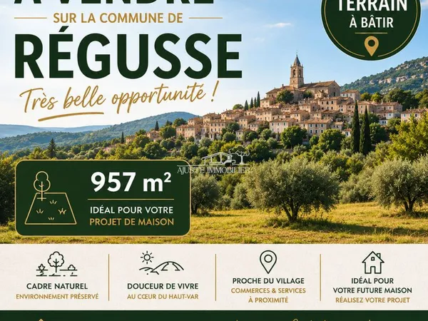 Terrain 957 m² REGUSSE
