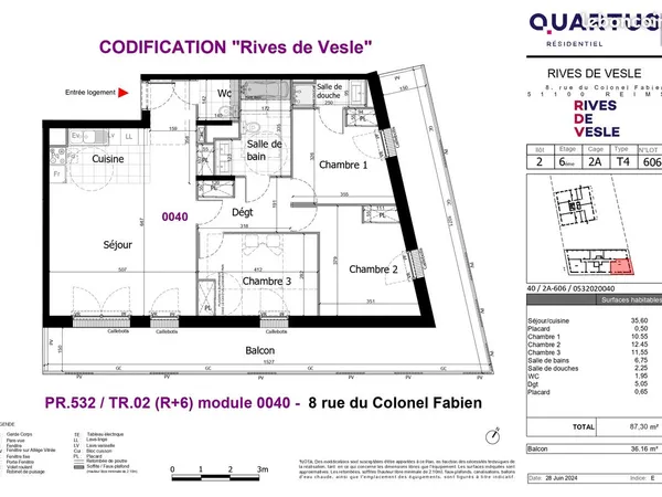 T4 dans résidence neuve et sécurisée CHAUFFAGE INCLUS - Plein coeur de Reims