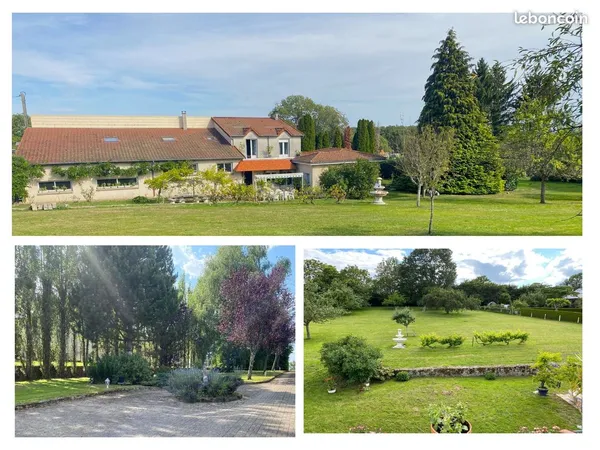 Maison avec jardin paysager + terrain constructible