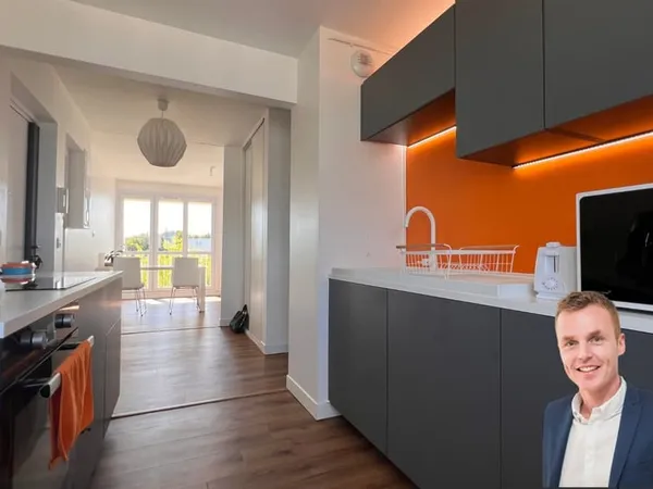 QUIMPER (29) — À VENDRE - Appartement T3 de 60,57 m² AU 6e et dernier — Balcon - Cave