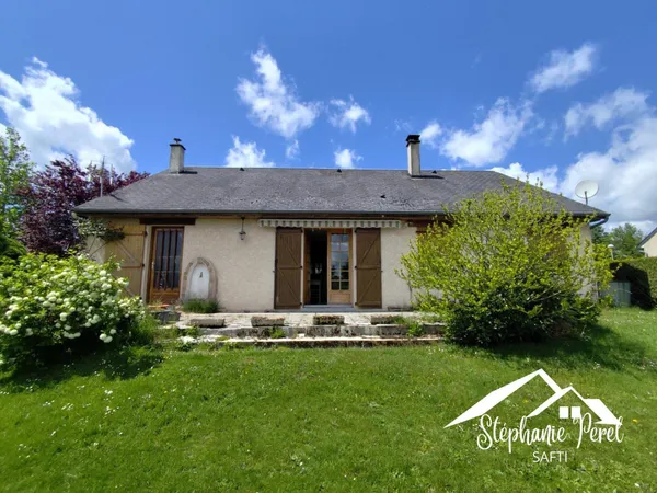 Maison plain-pied 2 chambres avec grand jardin - Calme et nature à Peyrelevade !