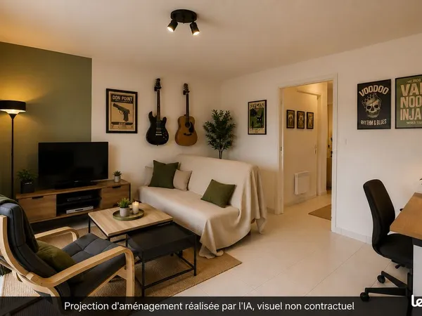 Appartement 2 pièces 45 m²