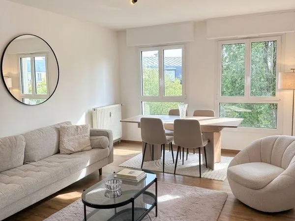 Henriville — T3 meublé 67 m² tout équipé, 2 chambres, 3e avec ascenseur, parking couvert