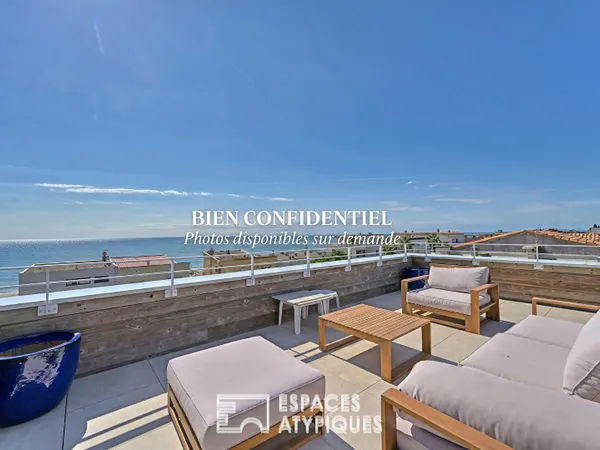 Duplex inversé d'exception et rooftop à 360° sur la mer et les étangs
