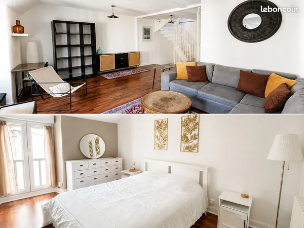 Maison meublée 75 m² avec toit-terrasse et garage - Cholet centre