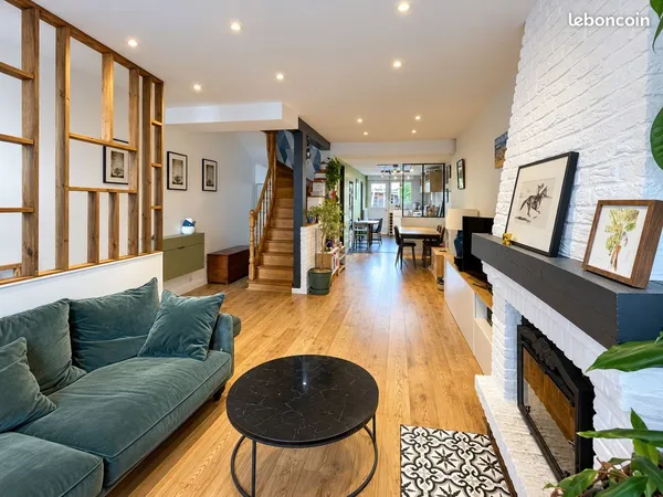 Ronchin Sainte-Rictrude - Maison semi-mitoyenne 106 m² - 3 chambres + bureau - Jardin et garage