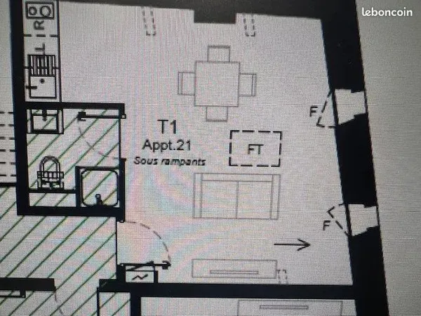 Appartement 1 pièce 29 m²