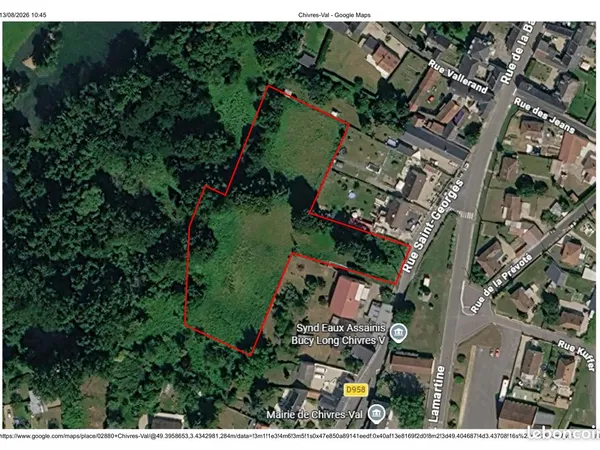 Rare - Terrain de 7 000 m² avec partie constructible - Chivres-Val (02)