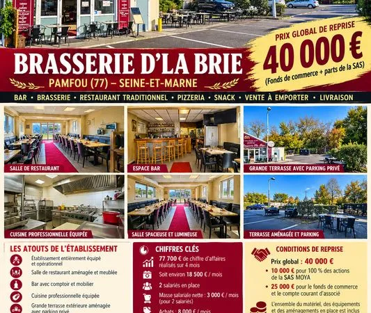 A SAISIR Vend Bar / Brasserie / Restauration