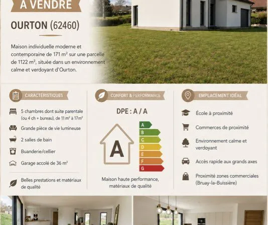 Maison récente r+1 dpe A 5 chambres