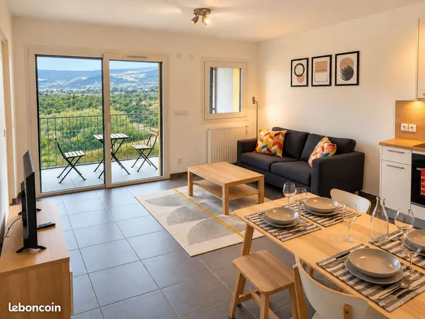 Appartement T2 récent 2023, meublé et équipé, 41 m² + balcon 5 m² + garage électrifié 15 m²