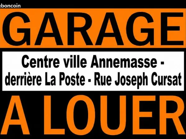 Garage à louer centre ville Annemasse - Rue Joseph Cursat - Derrière La Poste