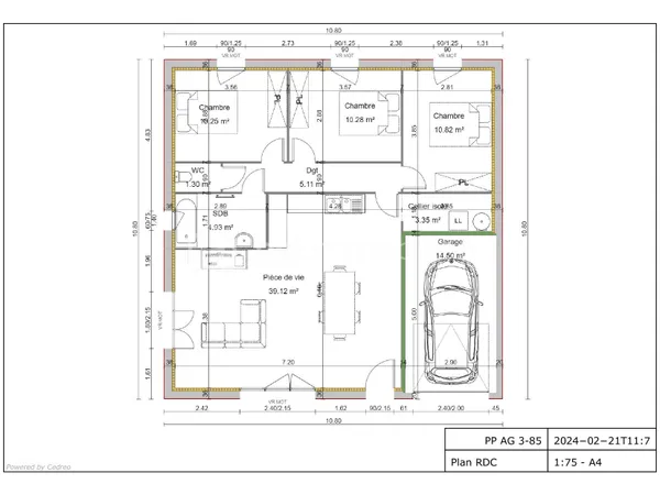 Terrain 391 m²