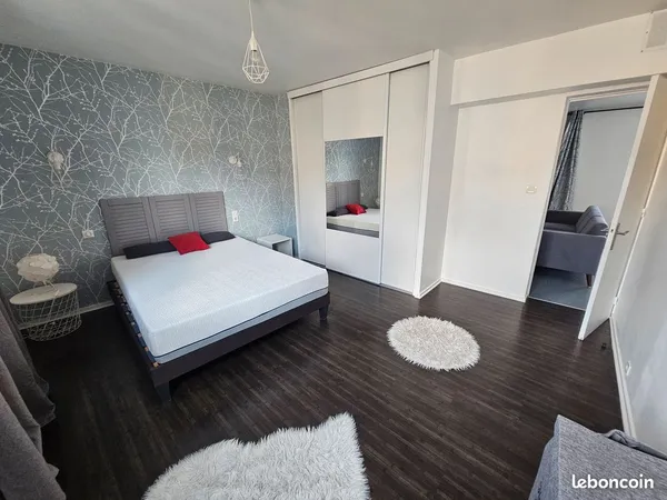 Grand T3 meublé-2 très grandes chambres (idéal télétravail)