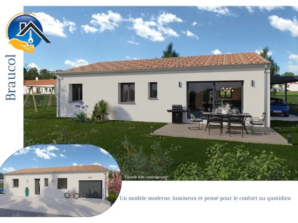 Terrain + maison T4 avec garage à Gaillac