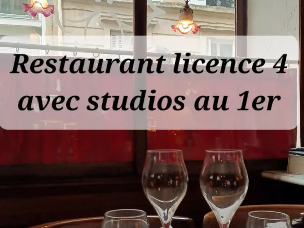Beau RESTAURANT d'ANGLE avec LICENCE 4 et STUDIOS