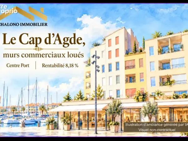 Dept 34 - le cap d'agde. murs commerciaux loués