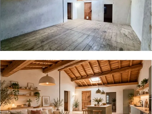 Plateau d'environ 90 m² au 2e étage, à finir d'aménager