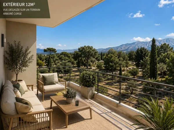 FURIANI - LIVRE 3 PIECES DE 65M² EN DERNIER ETAGE ET SANS VIS A VIS