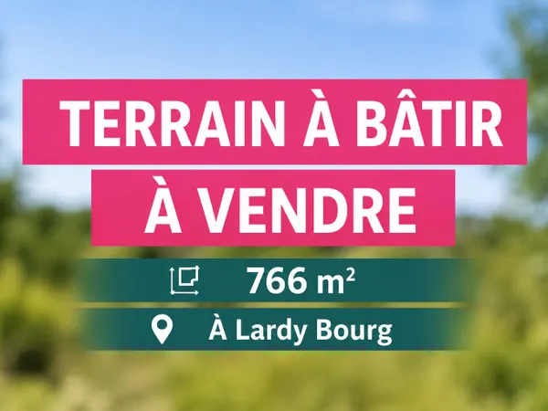 Terrain à bâtir à Lardy de 766 m2