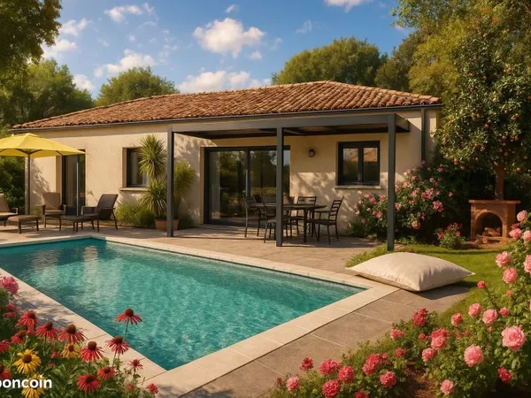 Maison contemporaine 100 m² avec 3 chambres sur terrain de 380 m² à Lieuran-lès-Béziers