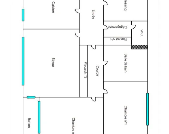 Appartement F3 80 m2 900 charge comprise