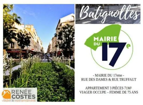 Viager occupé - F75 ans - PARIS (75017)