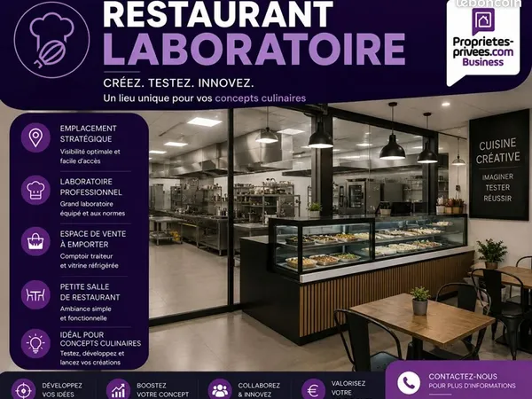 Fonds de commerce restaurant, traiteur 200 m²