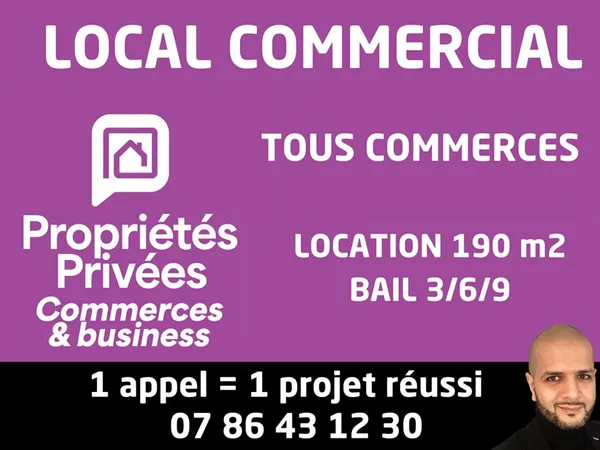 Local commercial 190 m2 - Tous commerces - centre ville - Berck