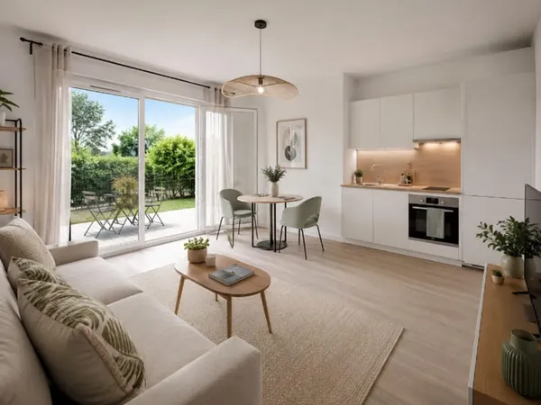 studio neuf avec terrasse et jardin de 32 m²