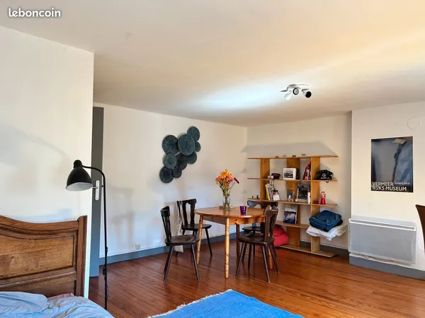 Loue appartement de 49 m2 traversant et lumineux au 2éme étage d'une résidence privée avec cour et j