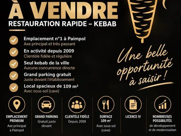 Fond de commerce restauration rapide