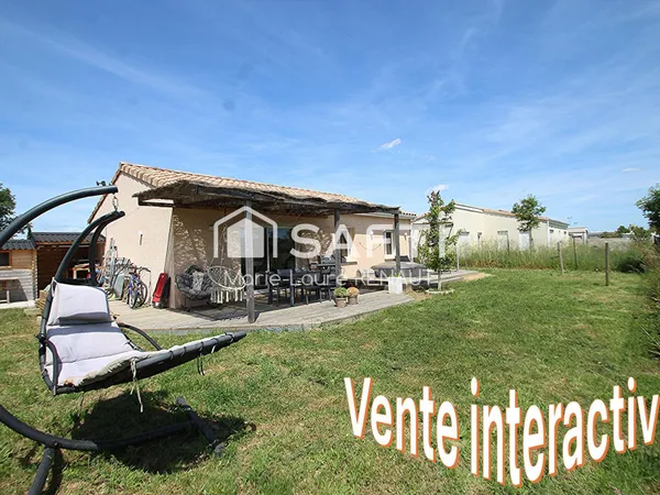 EN VENTE INTERACTIVE : Villa récente de plain-pied avec espace bien-être et vue campagne