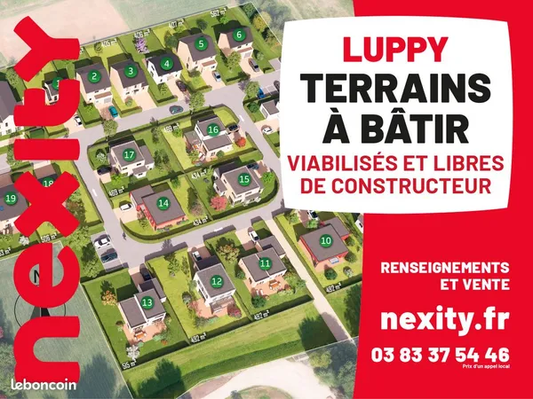 Nouveaux terrains à Luppy, près de Metz