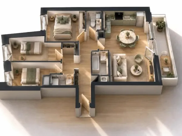 Appartement 4 pièces 78 m²