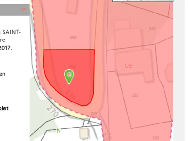 Terrain constructible à 20km des pistes