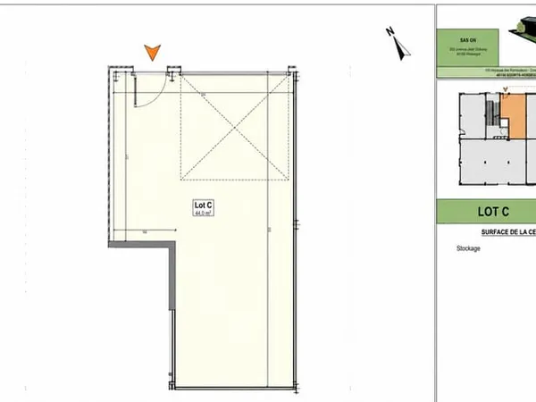 Local commercial 1 pièce 44 m²