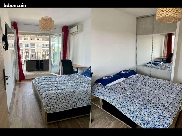 Chambre meublée à louer en colocation entre filles - Nice Ouest