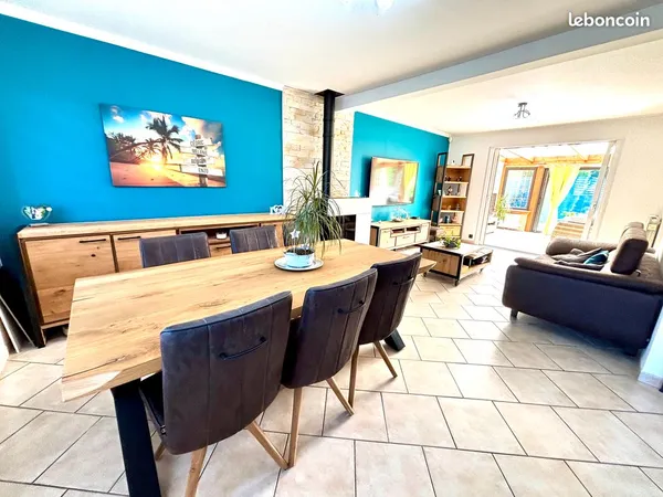 Maison de semi plain-pied, 3 chambres, jardin sud et garage
