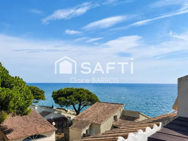 T2 avec vue mer et montagne, piscine, plage privée