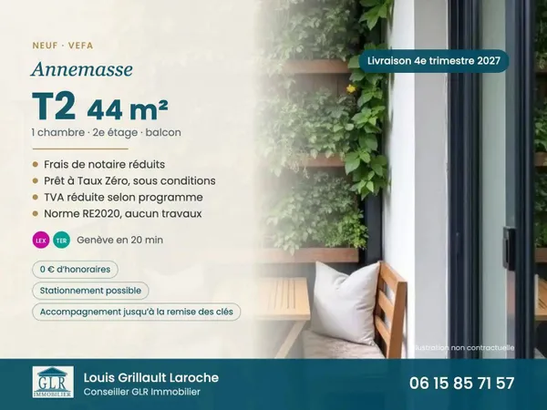 Appartement 2 pièces 44 m²