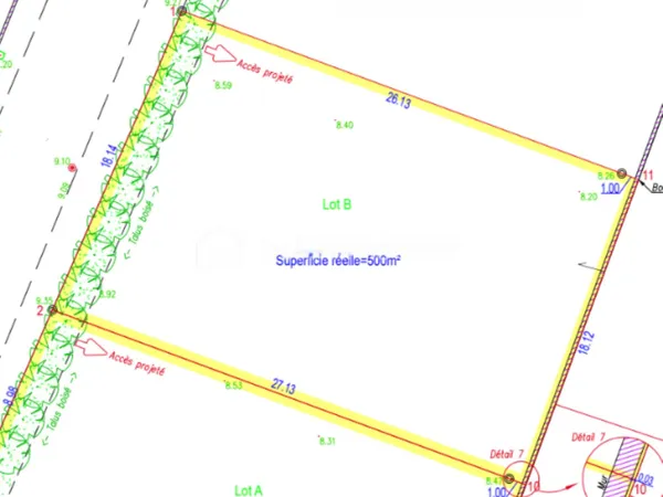 Terrain 557 m²
