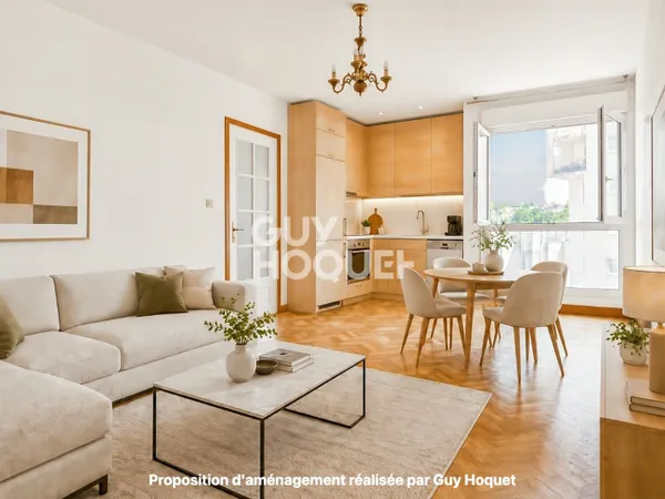 ISSY-LES-MOULINEAUX - BORDS DE SEINE / LIMITE BOULOGNE - 49 m² AU POTENTIEL 3 PIÈCES - PARKING - 310
