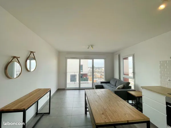 T3 meublé 58 m² - Balcon - Parking sous-sol - Torcy