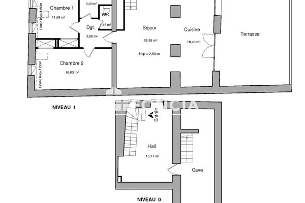 Appartement 3 pièces 101 m²