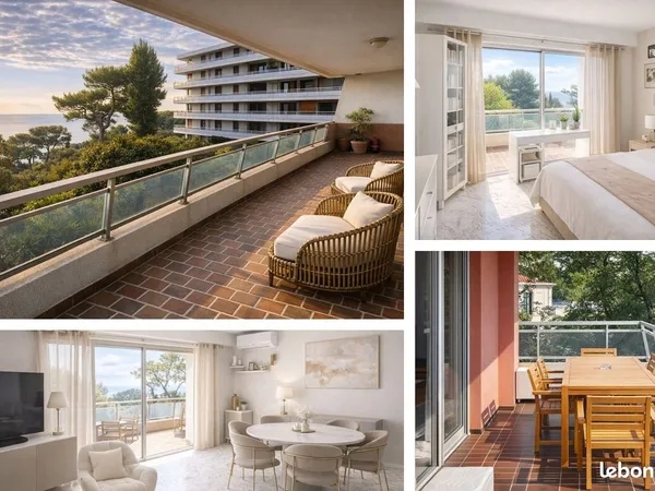 FABRON Les Belles Terres 4Pièces 102m² + terrasse 55m² Vue mer, Piscine Tennis 2 Garages, gardien H2