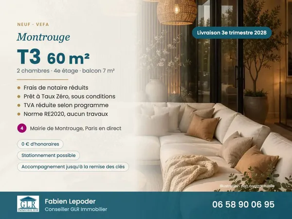 Appartement 3 pièces 60 m²