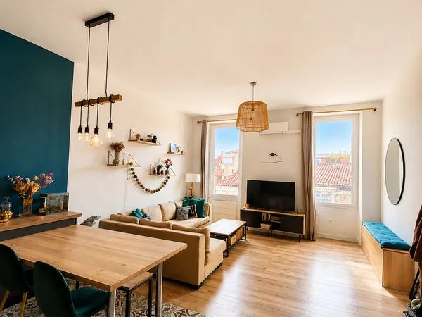 T2/3 lumineux 55 m² - Marseille 5e - Secteur Baille