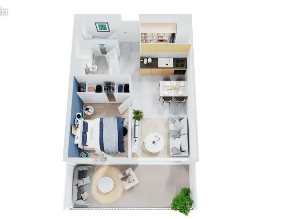 T2 dernier etage avec parking